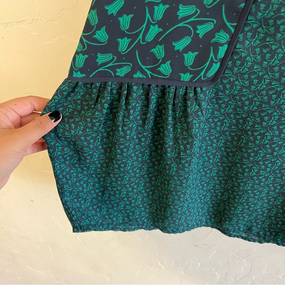 Loft Green Patterned Blouse - image 3